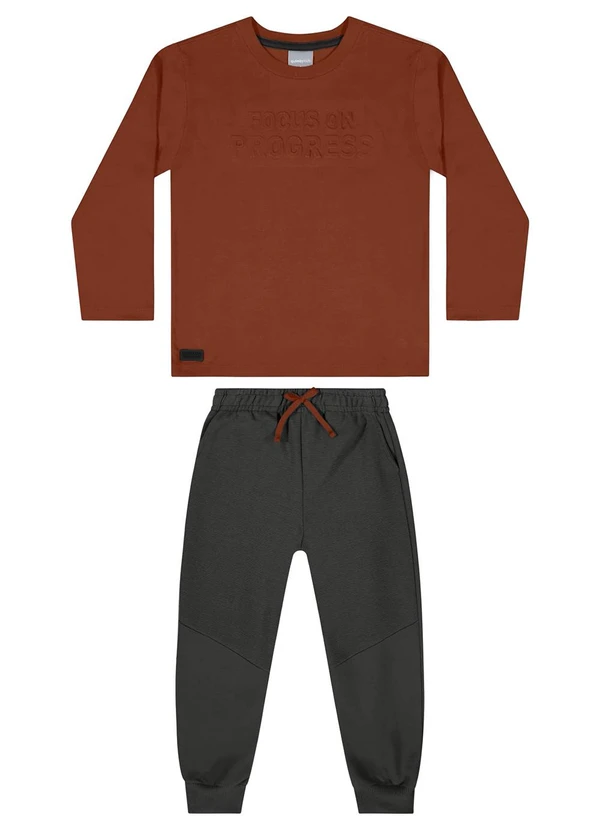 Quimby - Conjunto Camiseta e Calça Marrom 1