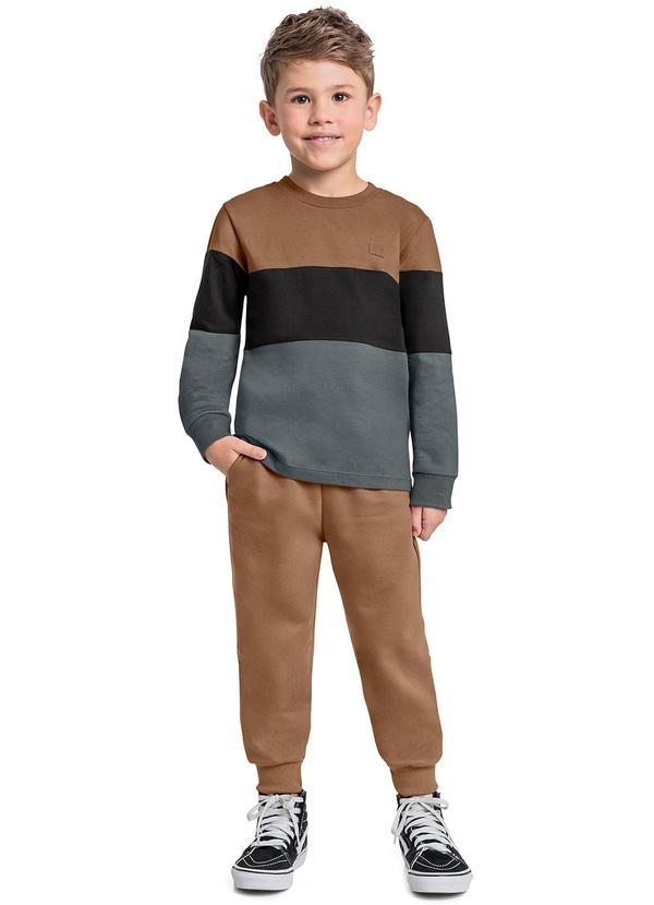 Quimby - Conjunto Camiseta e Calça Marrom