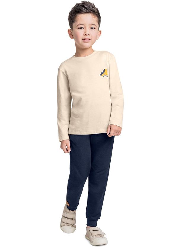 Quimby - Conjunto Camiseta e Calça Menino Bege