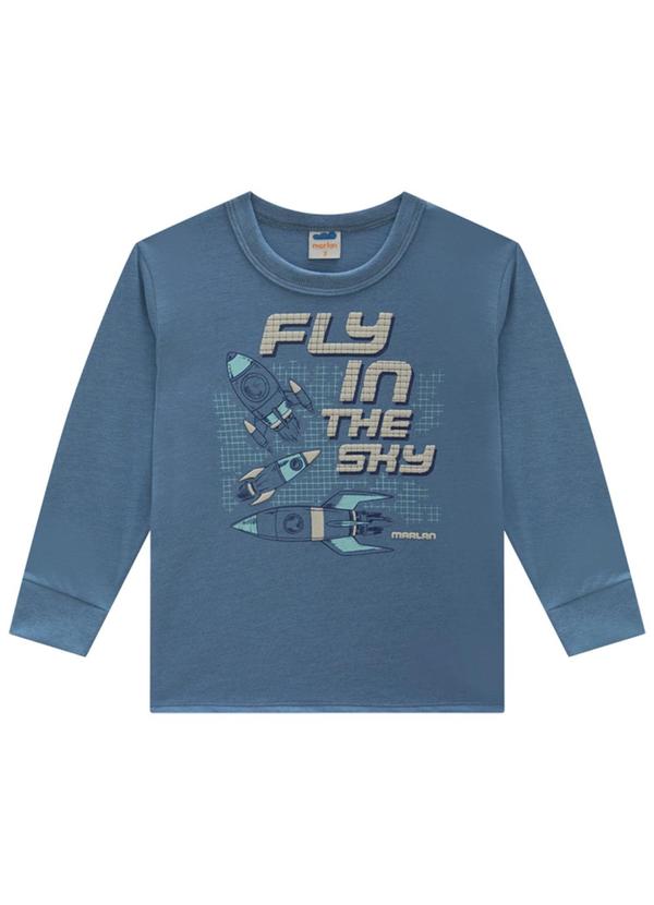 Marlan - Conjunto Camiseta e Calça Moletinho Azul 3