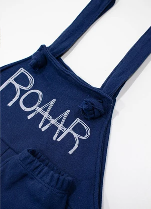 Turminha - Conjunto Camiseta e Jardineira Azul - TURMINHA