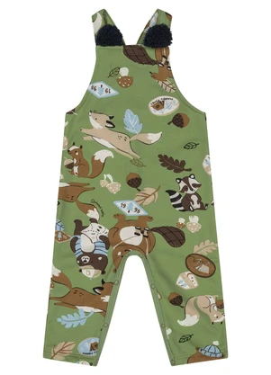 Quimby - Conjunto Camiseta e Jardineira Bebê Verde - QUIMBY
