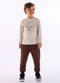 Quimby - Conjunto Camiseta Listrada Calça Branco - variação:  