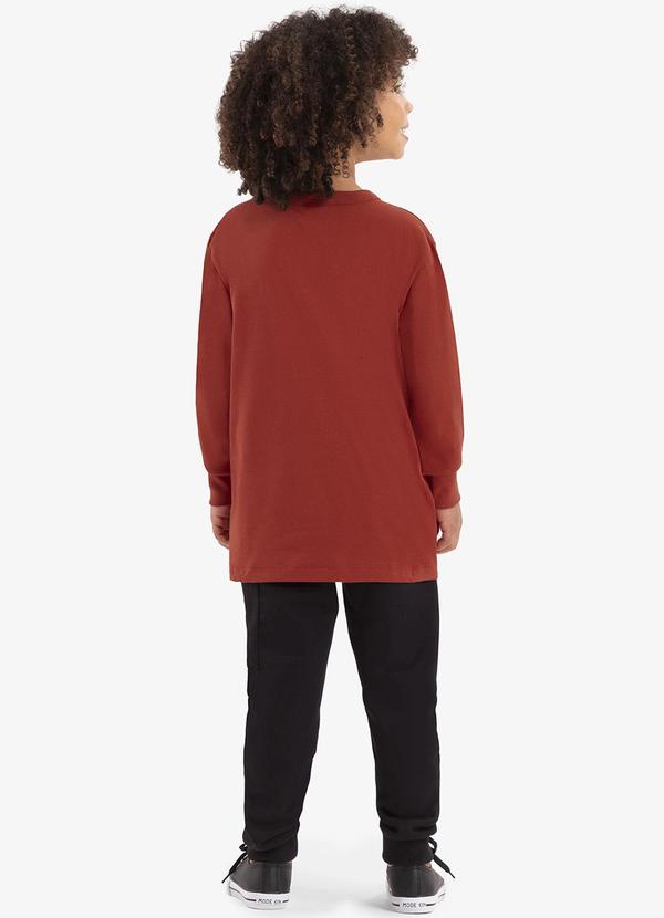 Rovi Kids - Conjunto Camiseta Manga Longa com Calça Marrom 2