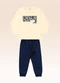 Fakini Kids - Conjunto Camiseta Manga Longa e Calça Bege - variação: Amarelo