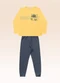 Fakini Kids - Conjunto Camiseta Manga Longa e Calça Verde - variação: Amarelo