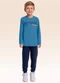 Fakini Kids - Conjunto Camiseta Manga Longa e Calça Azul - variação: Azul