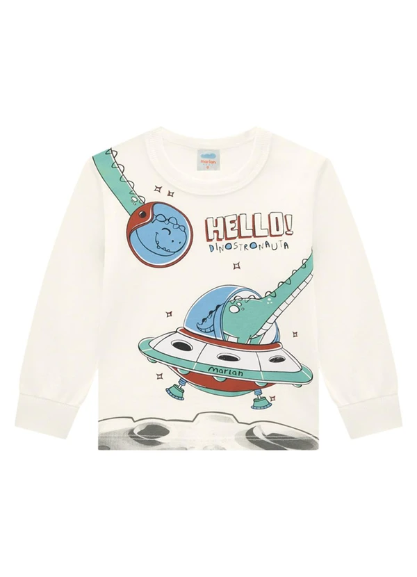 Marlan - Conjunto Camiseta Manga Longa e Calça Bege 2