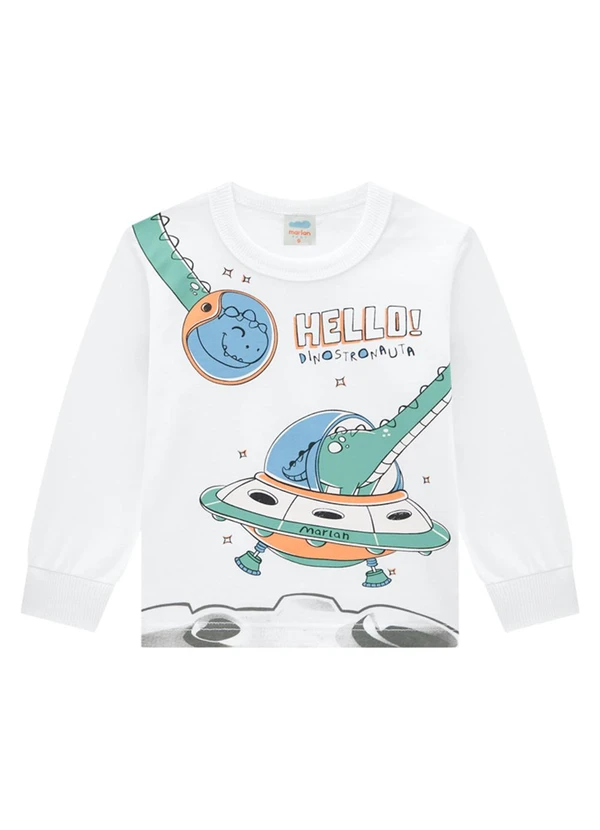 Marlan - Conjunto Camiseta Manga Longa e Calça Branco 3