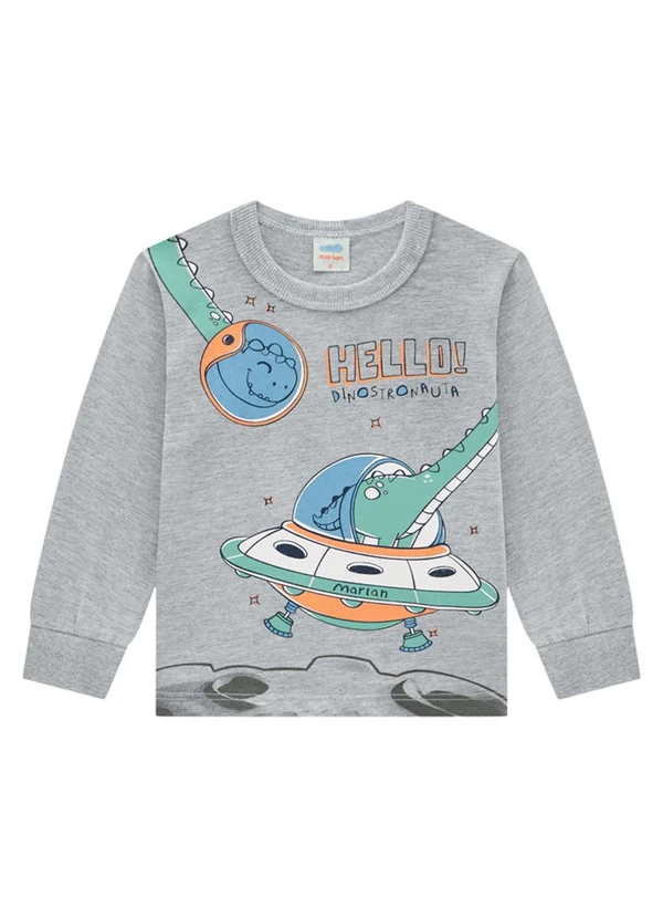 Marlan - Conjunto Camiseta Manga Longa e Calça Cinza 2