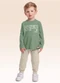Fakini Kids - Conjunto Camiseta Manga Longa e Calça Bege - variação: Verde