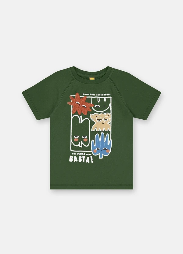 Três e Já - Conjunto Camiseta Short Humor Verde 3