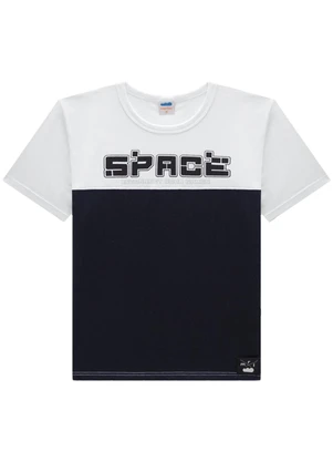 Marlan - Conjunto Camiseta Space e Bermuda Branco - MARLAN