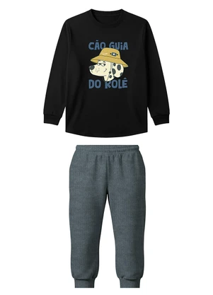 Malwee Kids - Conjunto Cão Guia do Rolê Preto - MALWEE KIDS
