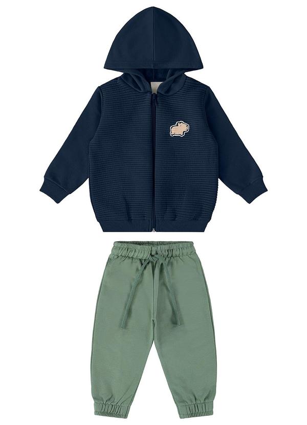 Malwee Kids - Conjunto Capivara Jogger Menino Azul