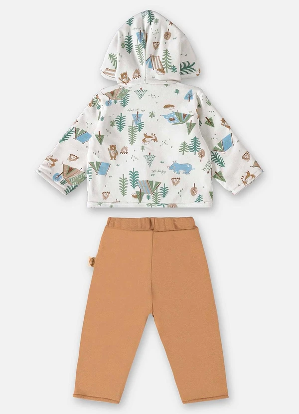 Up Baby - Conjunto Cardigan e Calça Comfy Off White 3