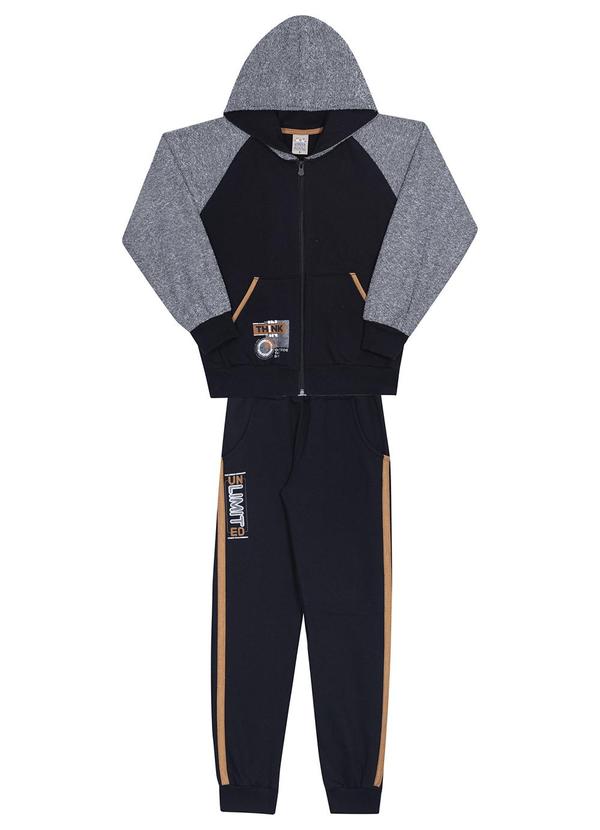 Randa Mundu - Conjunto Casaco Bucle/Calça Moletom Preto 2