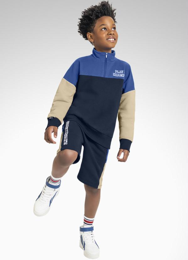 Playground - Conjunto Casaco e Bermuda Azul
