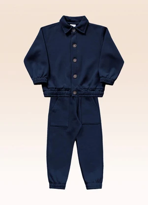 Fakini Kids - Conjunto Casaco e Calça Azul - FAKINI KIDS