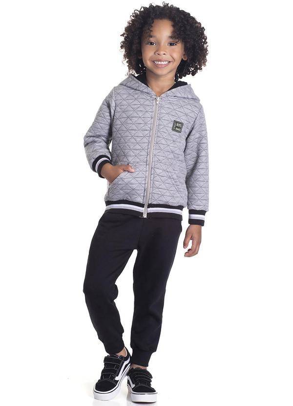 Randa Mundu - Conjunto Casaco Mat/Calça Moletom Cinza