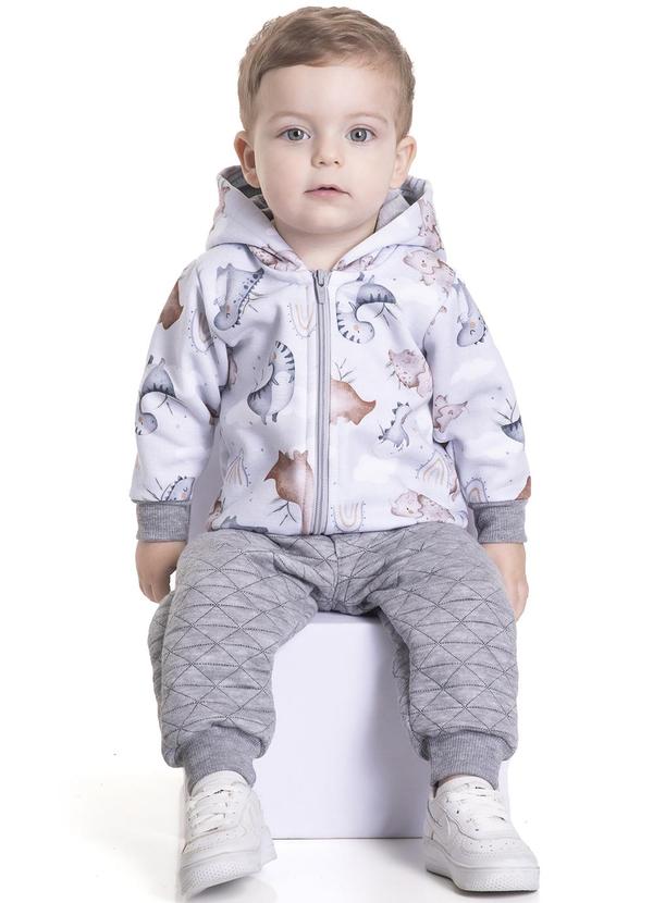 Randa Mundu - Conjunto Casaco Moletom/Calça Metalasse Cinza