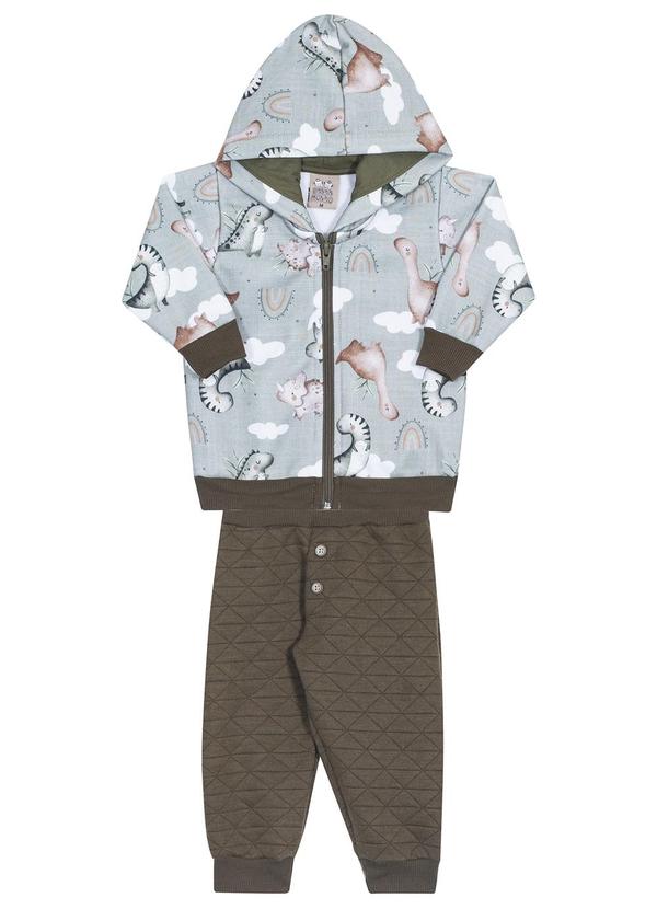 Randa Mundu - Conjunto Casaco Moletom/Calça Metalasse Verde