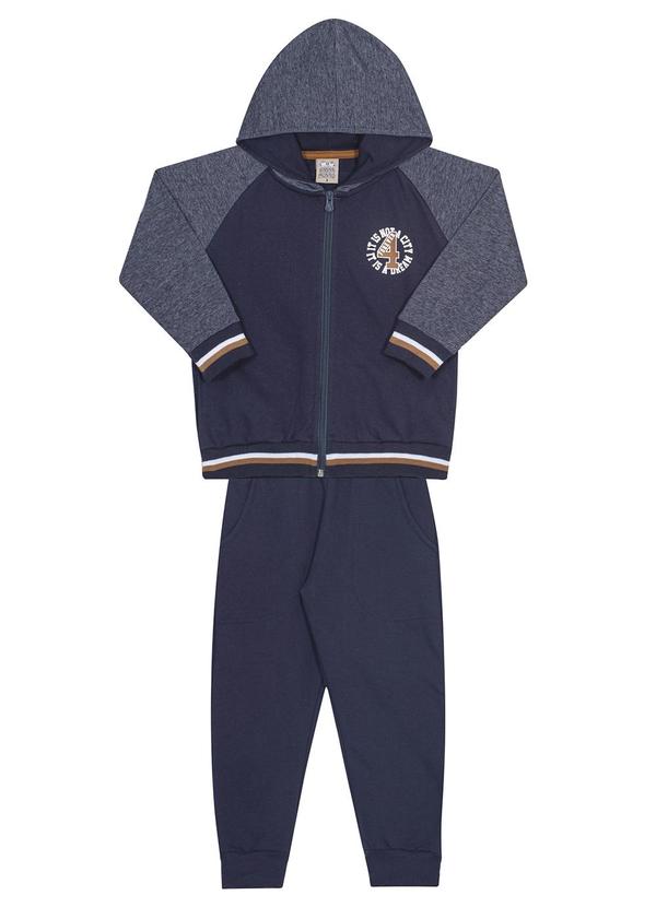 Randa Mundu - Conjunto Casaco Moletom/Calça Moletom Azul