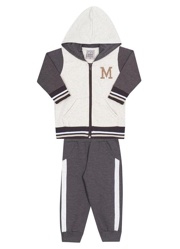 Randa Mundu - Conjunto Casaco Moletom / Calça Moletom Branco