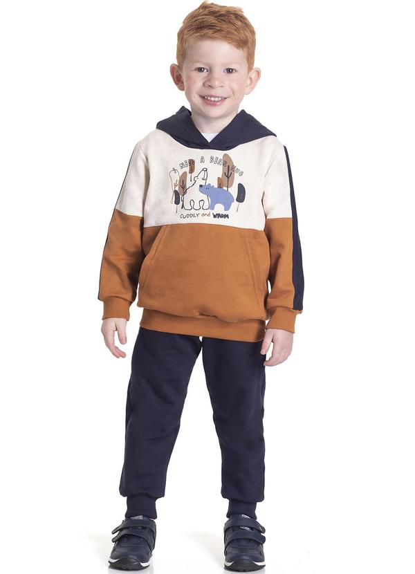 Randa Mundu - Conjunto Casaco Moletom / Calça Moletom Branco