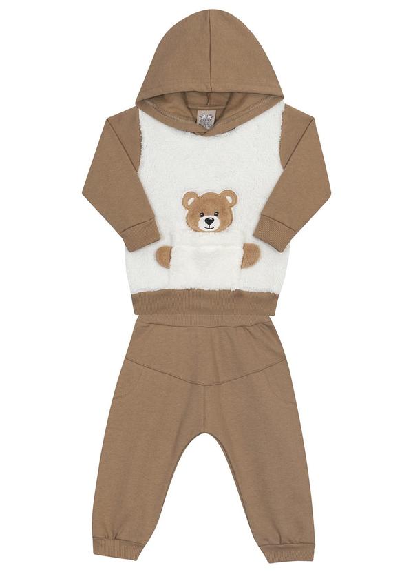 Randa Mundu - Conjunto Casaco Moletom/Calça Moletom Marrom