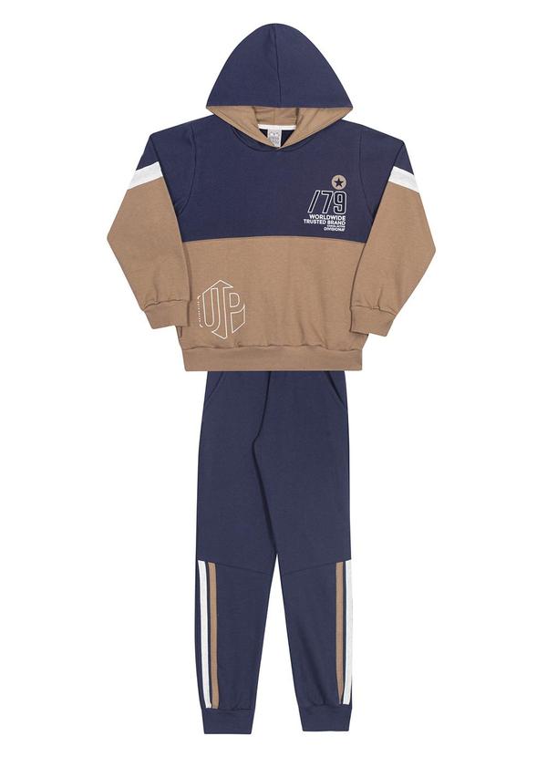 Randa Mundu - Conjunto Casaco Moletom/Calça Moletom Marrom