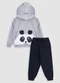 Turminha - Conjunto Casaco Moletom Panda Menino Cinza - variação: Cinza