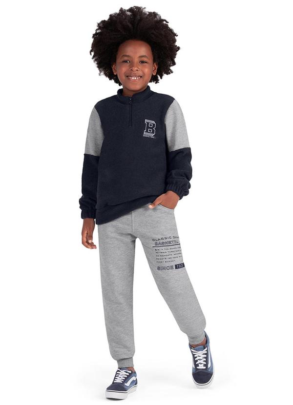 Alenice - Conjunto Casual Basquete Menino Azul