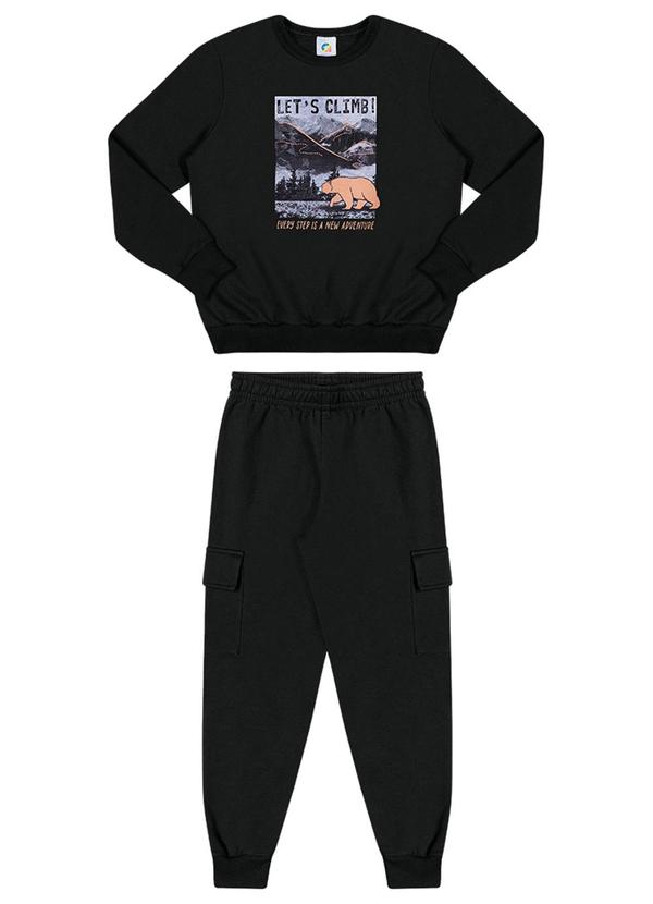 Alenice - Conjunto Casual Menino Preto