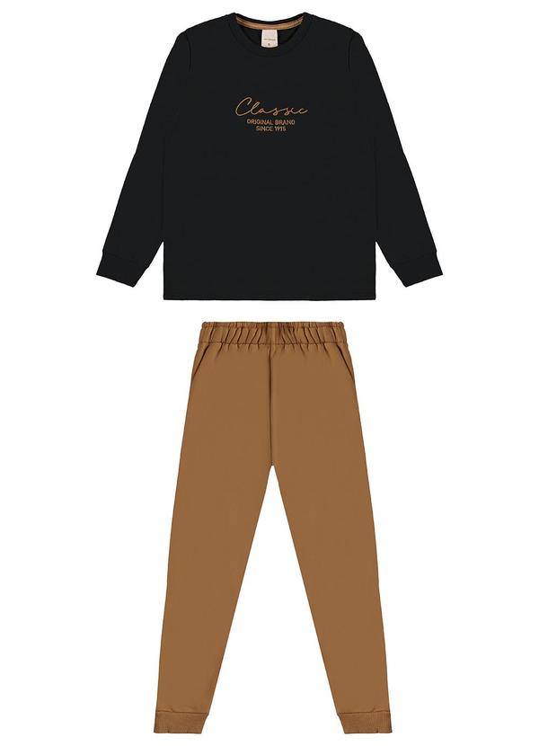Carinhoso - Conjunto Classic Jogger Menino Preto
