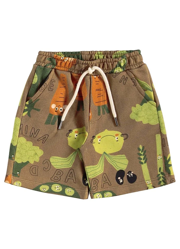 Três e Já - Conjunto com Blusão e Bermuda Marrom 6