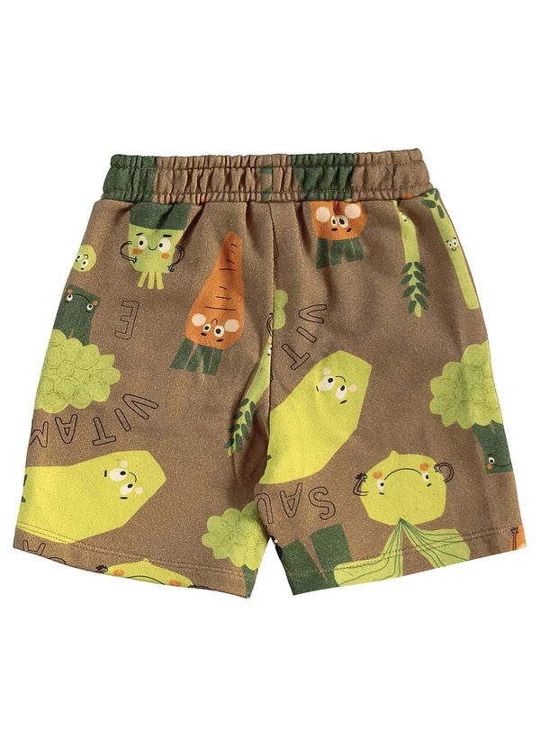 Três e Já - Conjunto com Blusão e Bermuda Marrom 7