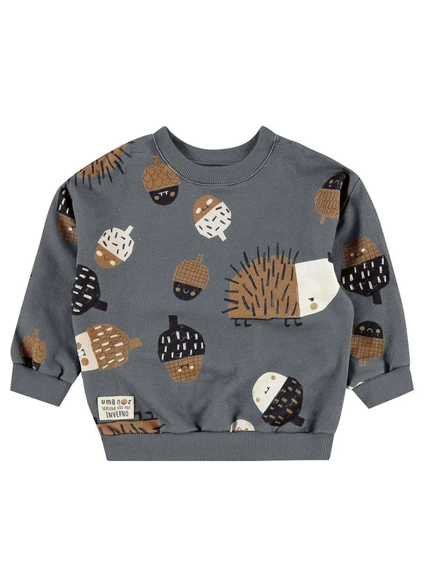 Três e Já - Conjunto com Blusão e Calça Cinza 4