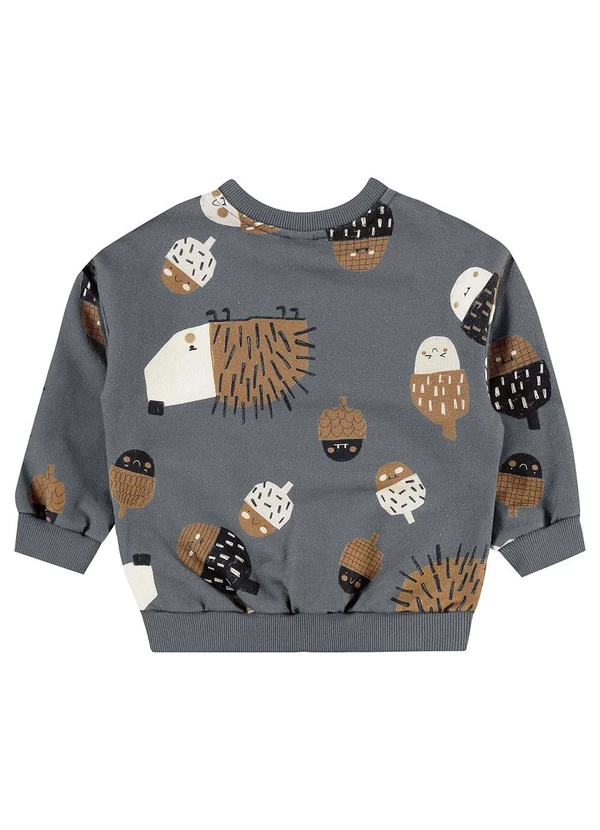 Três e Já - Conjunto com Blusão e Calça Cinza 5