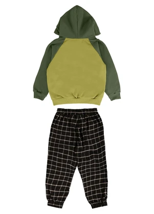 Três e Já - Conjunto com Blusão e Calça de Verde - TRÊS E JÁ