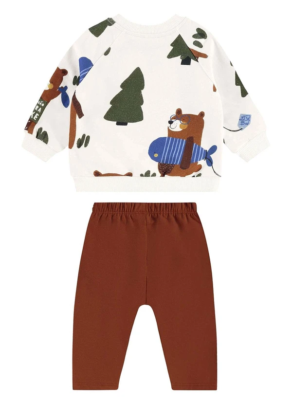 Três e Já - Conjunto com Blusão e Calça Marrom 3