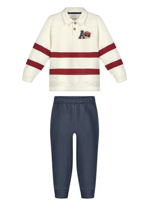 Alakazoo - Conjunto com Blusão e Calça Off White - ALAKAZOO