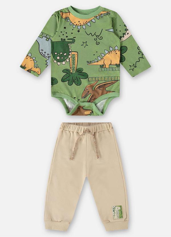 Up Baby - Conjunto com Body e Calça para Bebê Verde