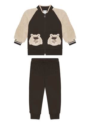 Alakazoo - Conjunto com Bordados e Pelo Carneirinho Marrom - ALAKAZOO