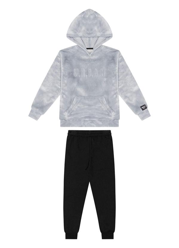 Alakazoo - Conjunto com Calça e Blusão em Pelo Fluffy Cinza 2