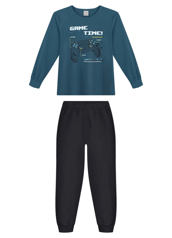 Alakazoo - Conjunto com Calça e Camiseta Azul