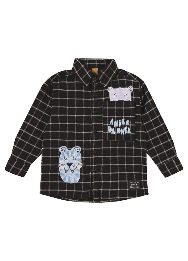 Três e Já - Conjunto com Camisa e Bermuda Preto 4