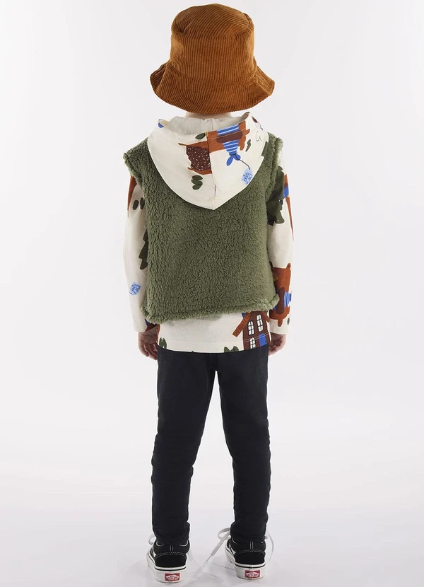 Três e Já - Conjunto com Camiseta e Calça Bege 2