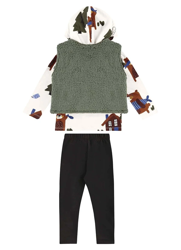 Três e Já - Conjunto com Camiseta e Calça Bege 4