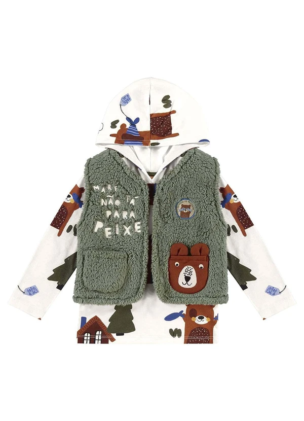 Três e Já - Conjunto com Camiseta e Calça Bege 5